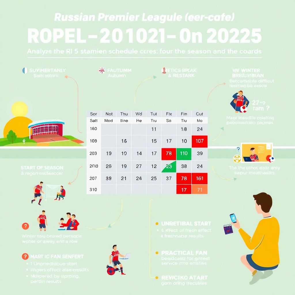 Обзор календаря РПЛ: ключевые пики и спады сезона 2024/2025