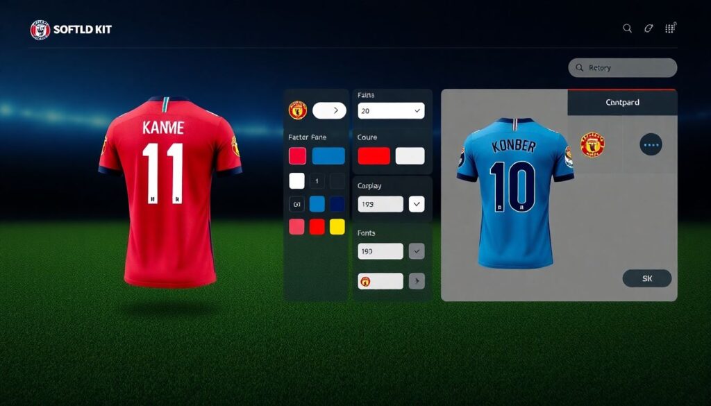 Эволюция футбольной формы и брендинга клубов - иллюстрация