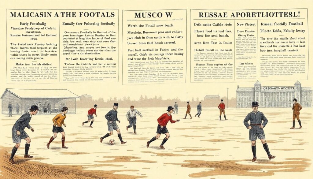 Истоки российского футбола: от старых хроник к современности - иллюстрация