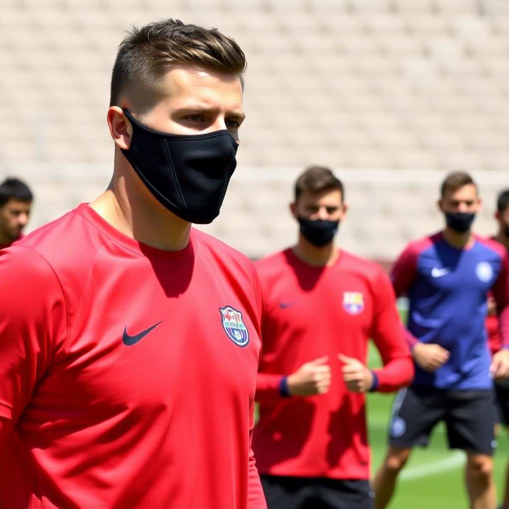 Левандовски вернулся к тренировкам в маске после перелома глазницы